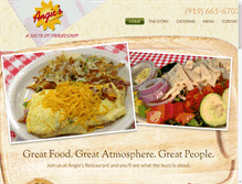 Tablet Screenshot of angiesrestaurant.com